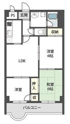 八戸ノ里駅 徒歩17分 4階の物件間取画像